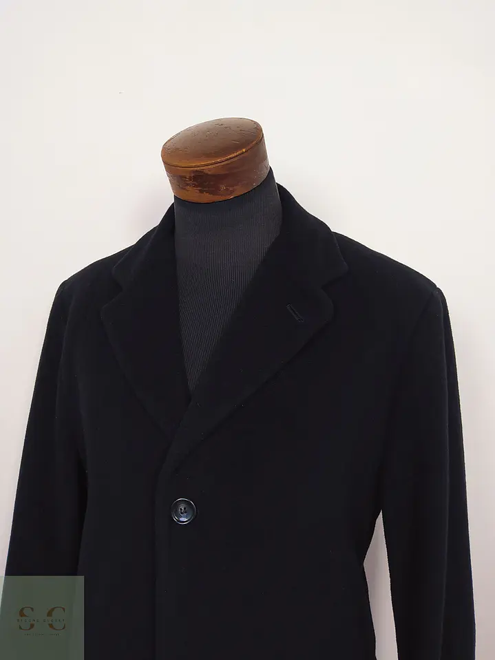 Abrigo elegante clásico Premium PKZ Lana Negro – TALLA LXL 5