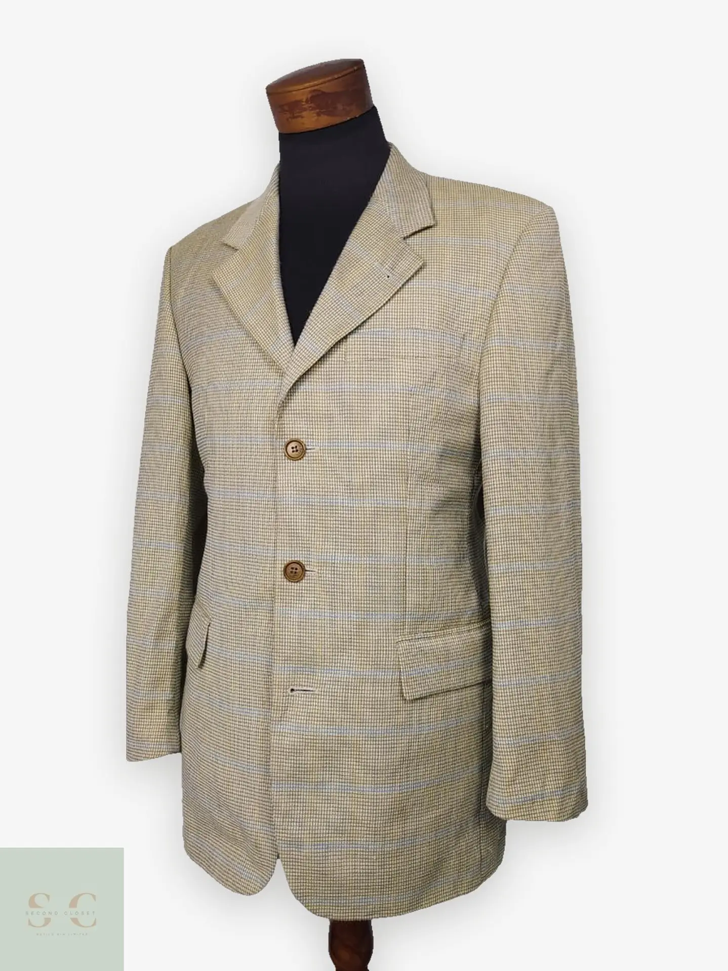 Blazer Hugo Boss Artemis 100% Lana Virgen Microcheck TALLA L 1