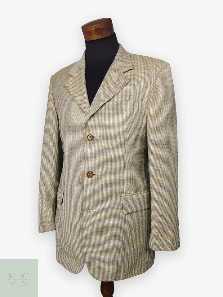 Blazer Hugo Boss Artemis 100% Lana Virgen Microcheck TALLA L 1