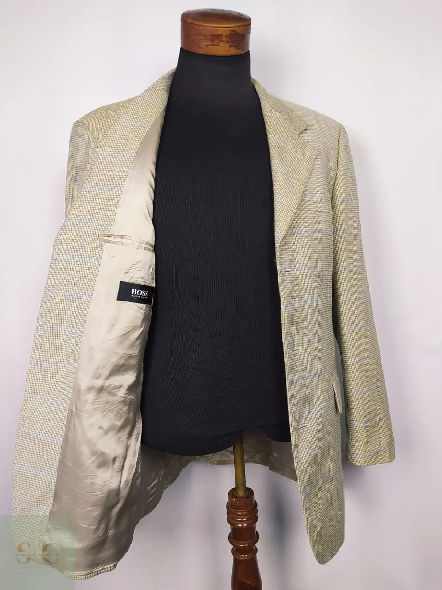Blazer Hugo Boss Artemis 100% Lana Virgen Microcheck TALLA L 3