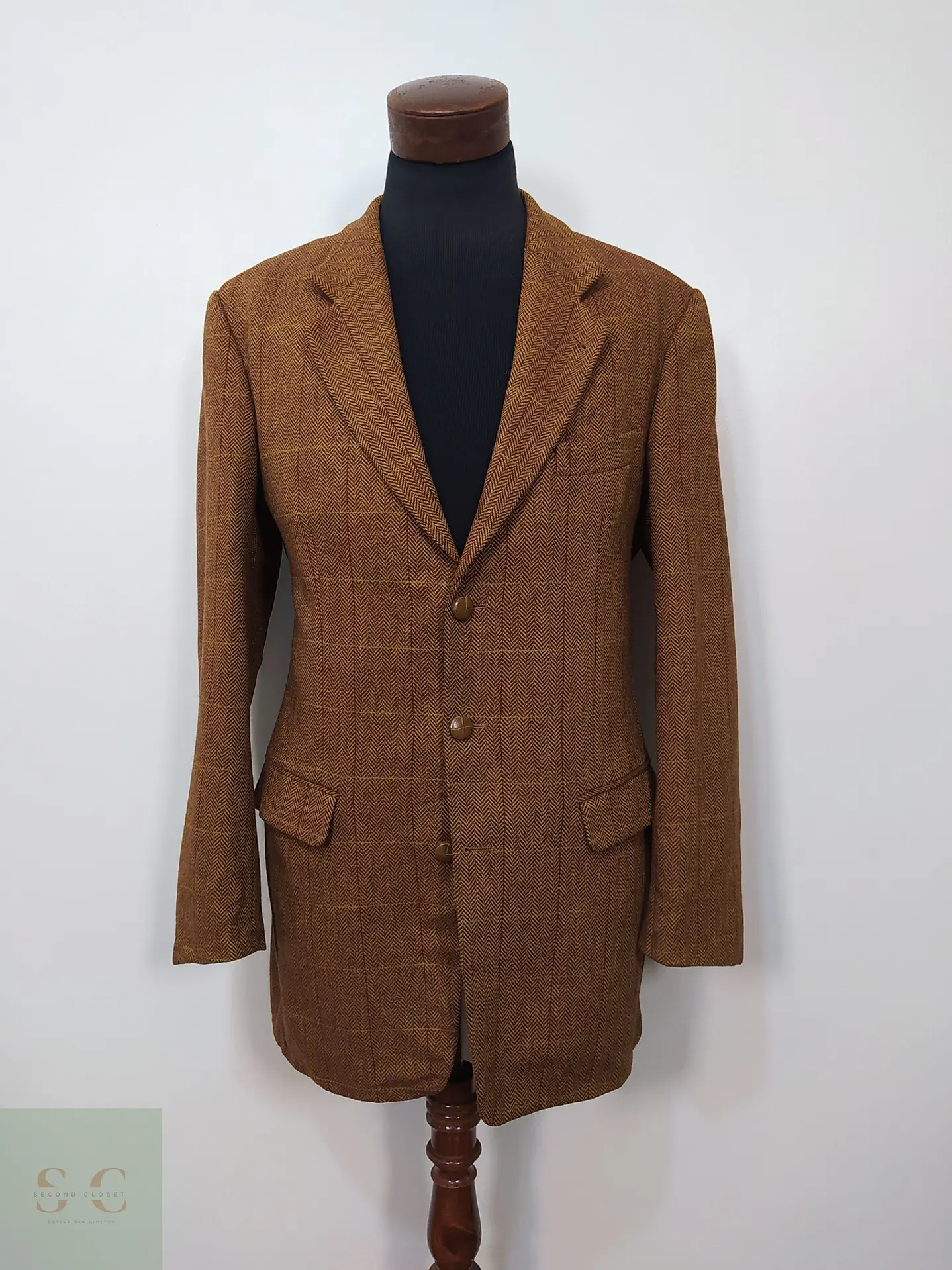 Blazer 100% lana virgen hombre Dozler Café Ladrillo Talla L  2