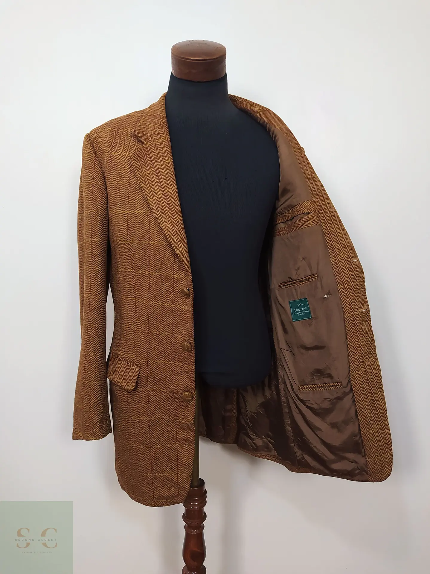 Blazer 100% lana virgen hombre Dozler Café Ladrillo Talla L  6