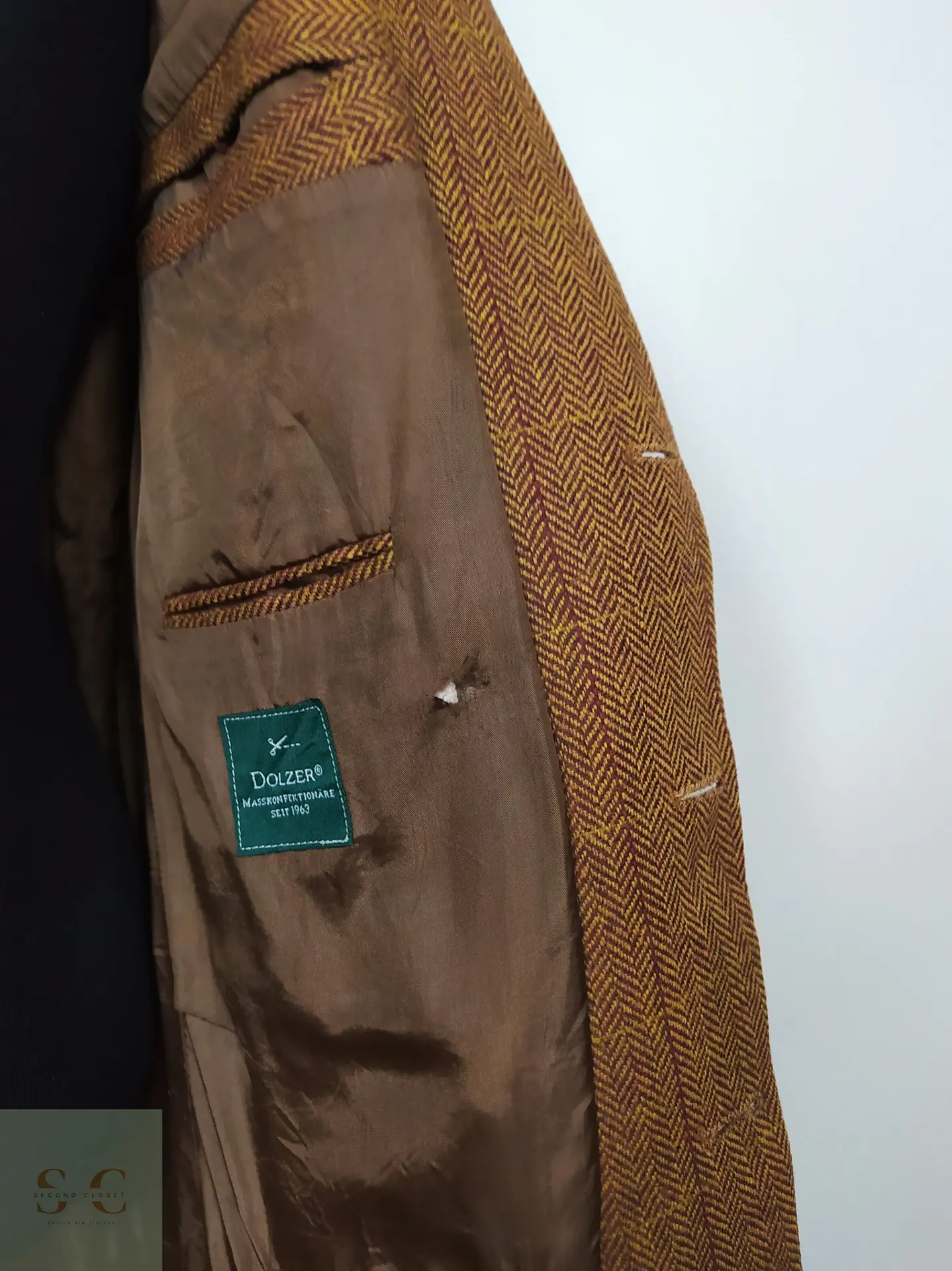 Blazer 100% lana virgen hombre Dozler Café Ladrillo Talla L  8
