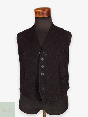 Chaleco Gilet Negro de Lana – Talla S