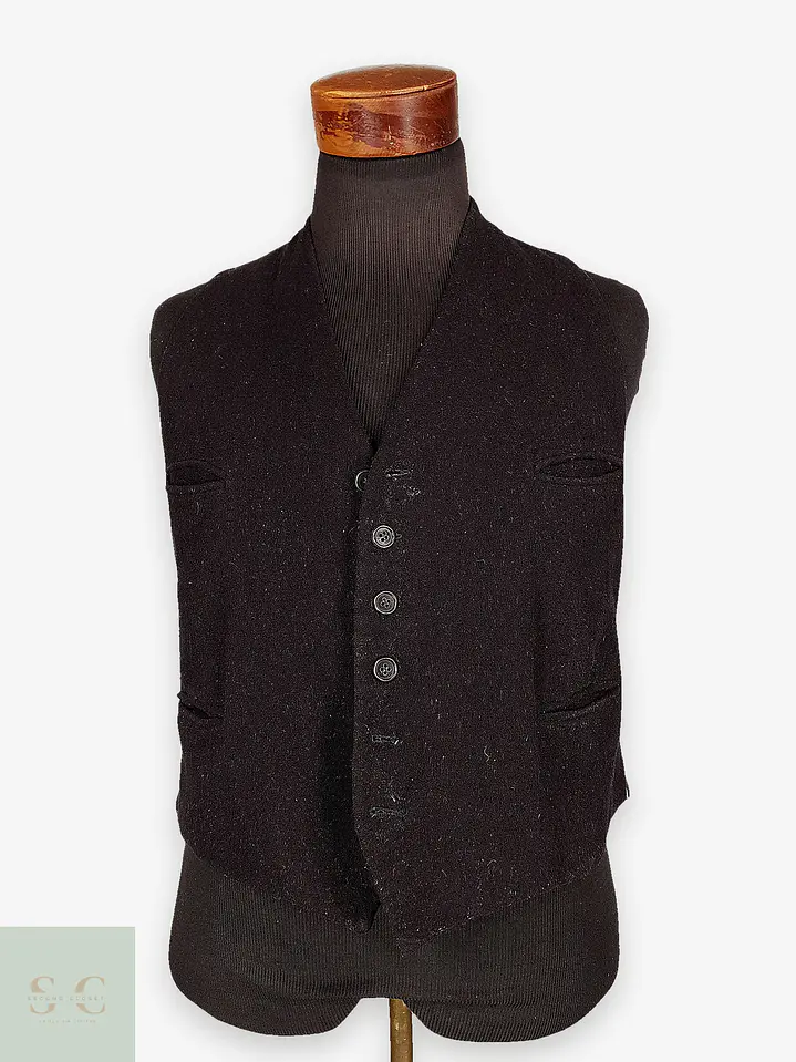 Chaleco Gilet Negro de Lana – Talla S 1
