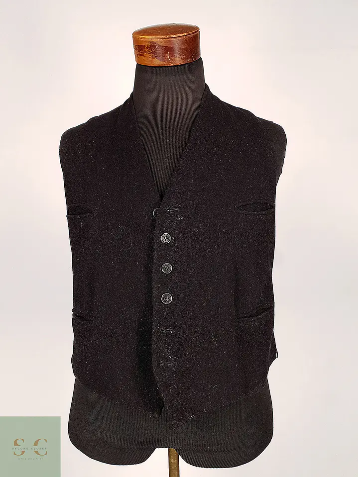 Chaleco Gilet Negro de Lana – Talla S 2