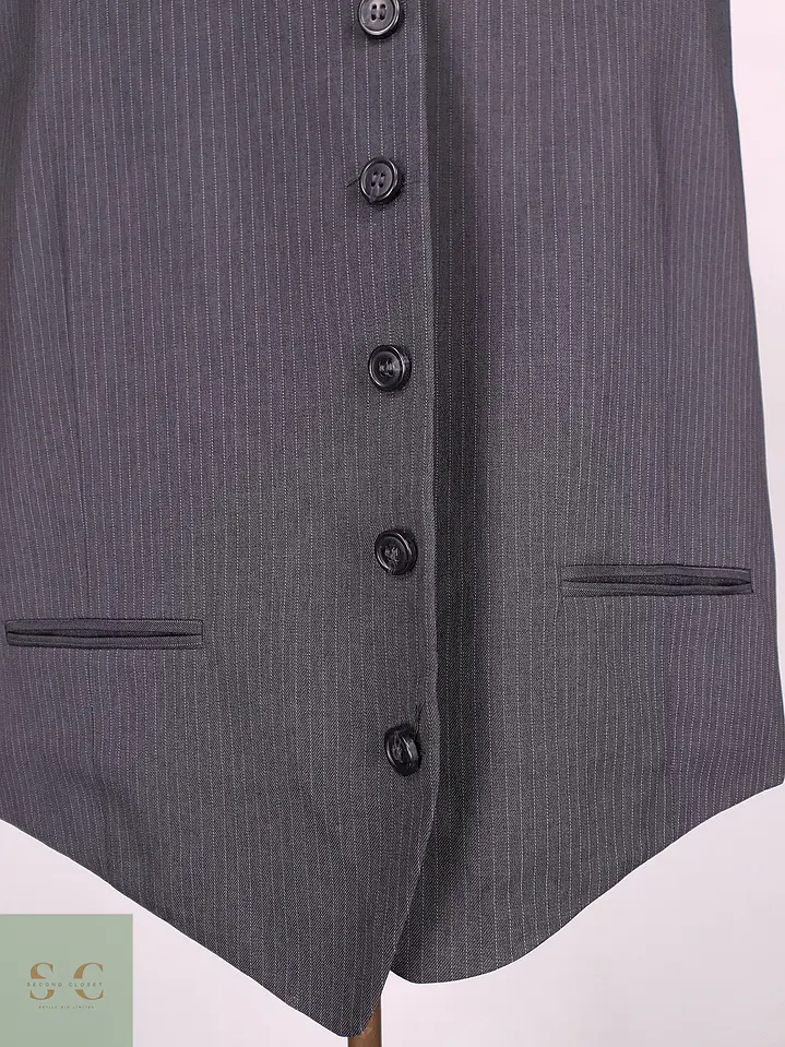 Chaleco Gilet C&A Plomo a Rayas – Talla LXL 5
