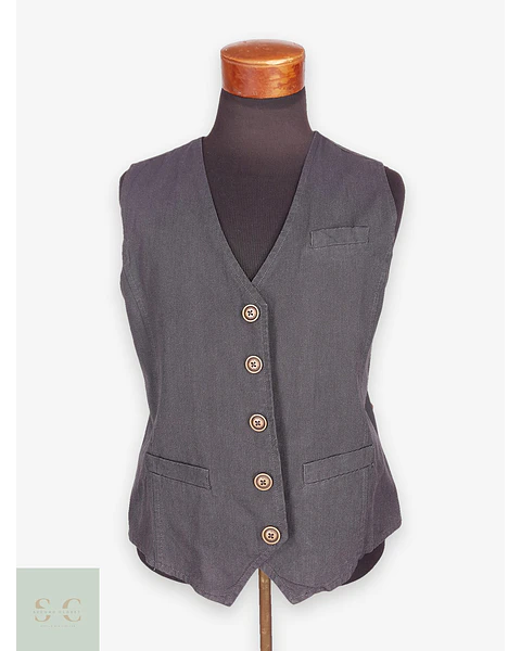 Chaleco - Gilet Manguun Plomo Algodón Talla L