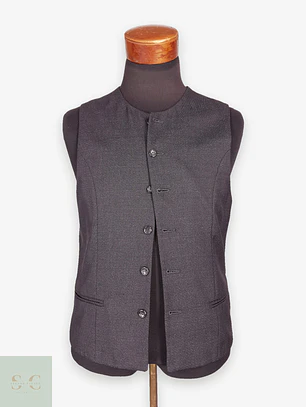 Chaleco Gilet Plomo Lana Talla S