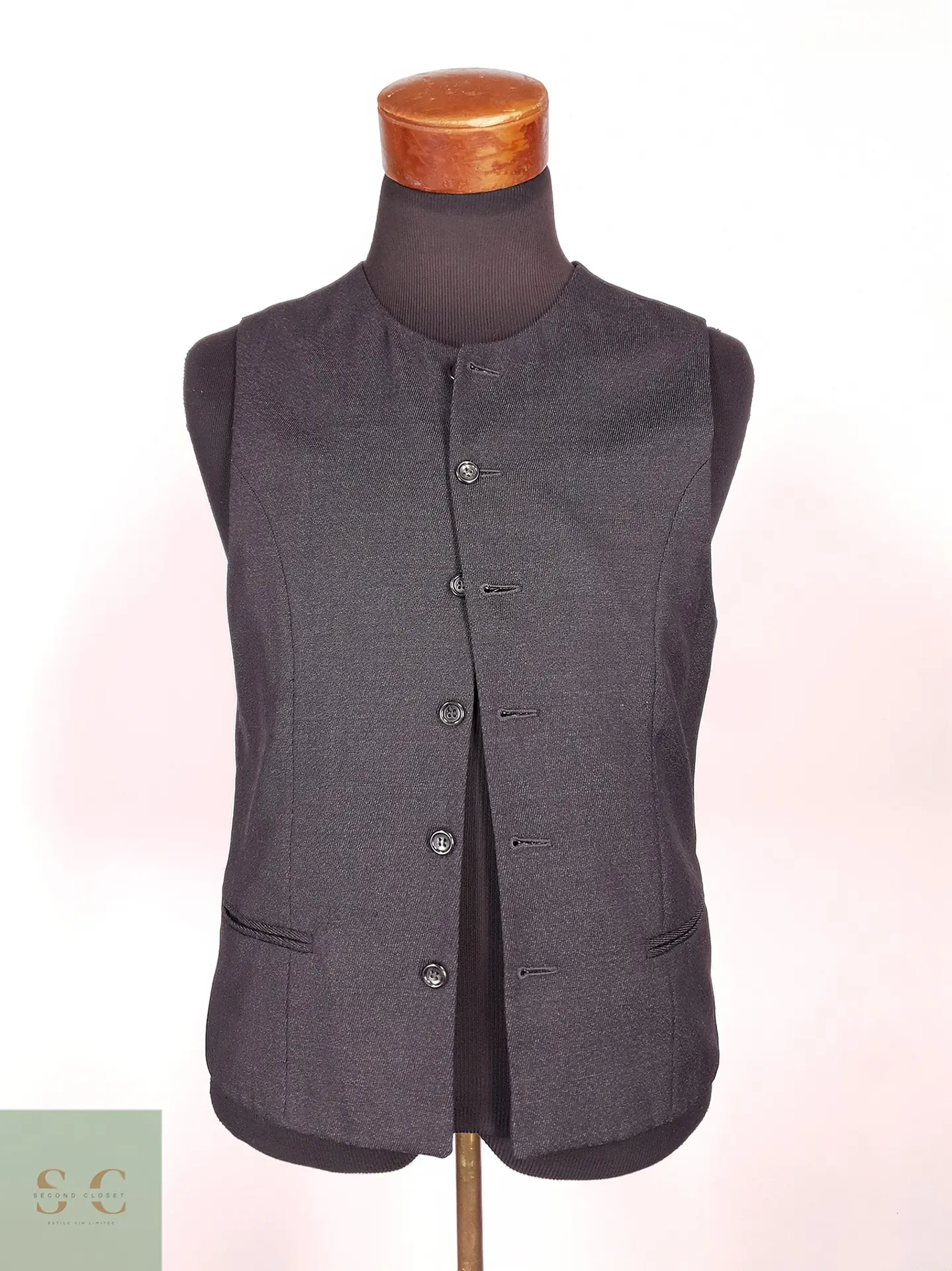 Chaleco Gilet Plomo Lana Talla S 2