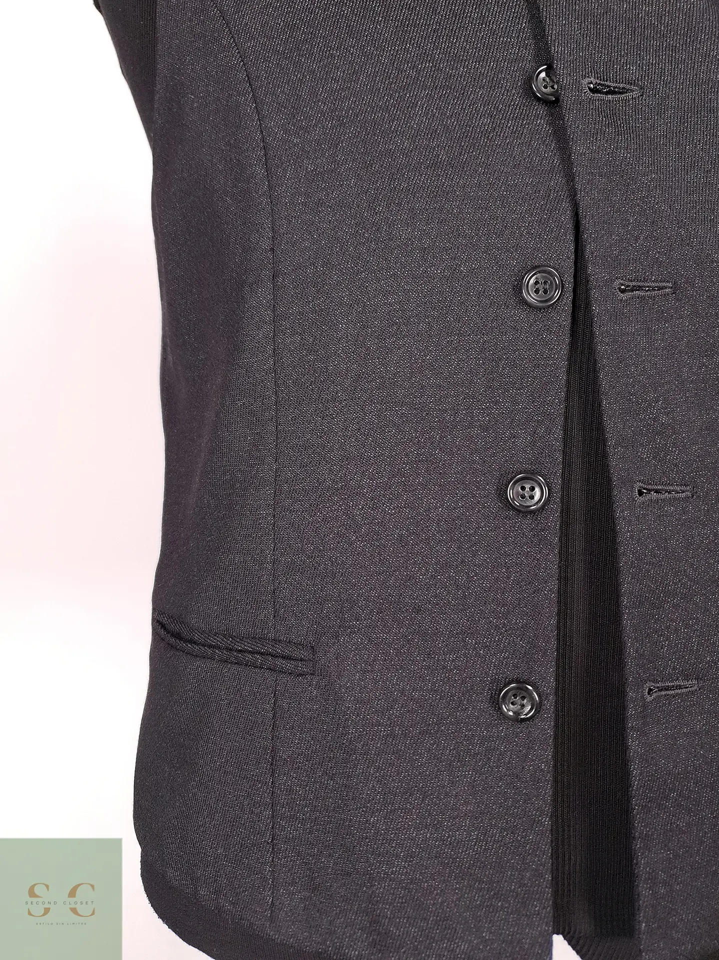 Chaleco Gilet Plomo Lana Talla S 4