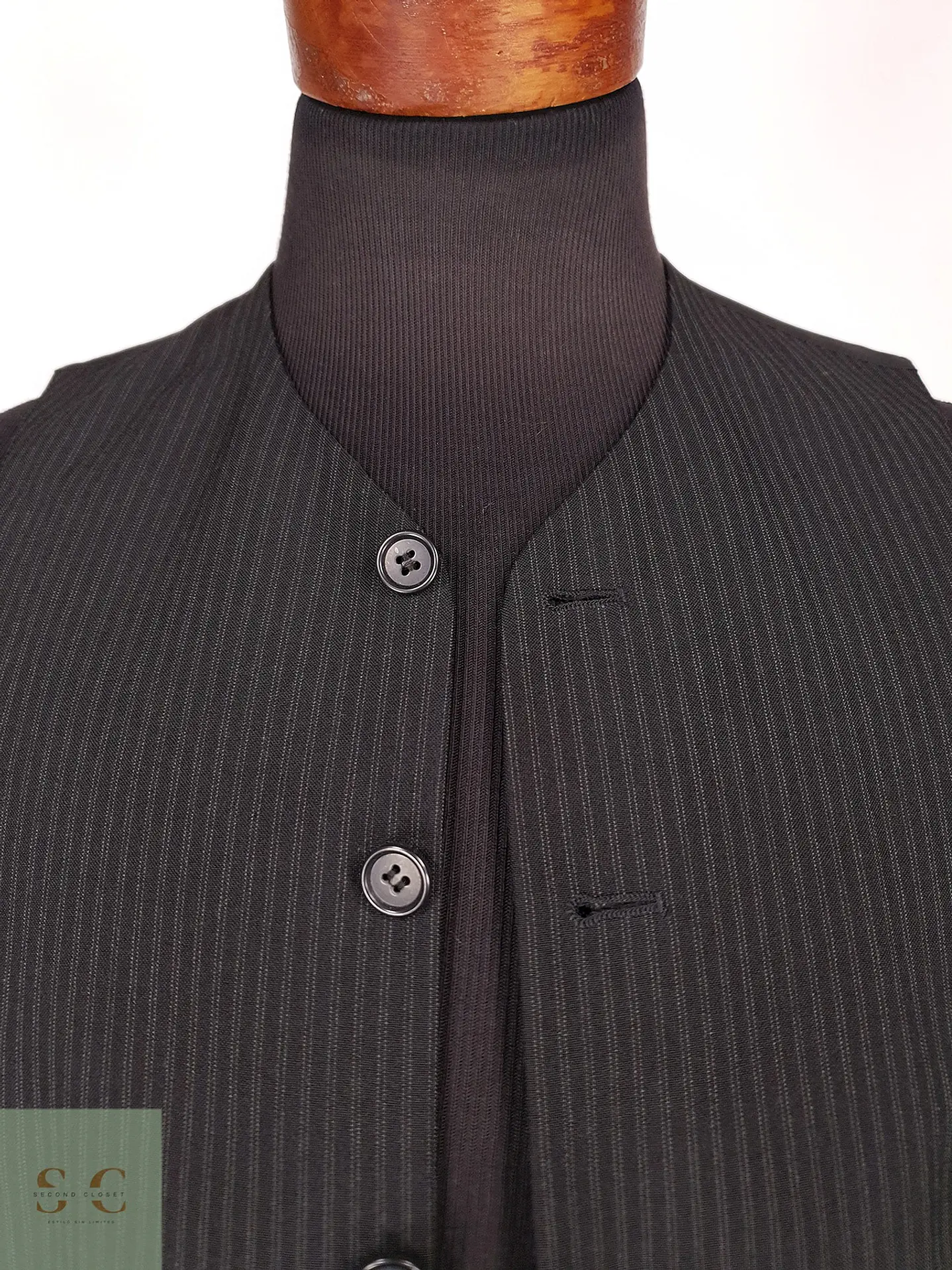 Chaleco Gilet Angelo Litrico Negro Rayas Talla S 3