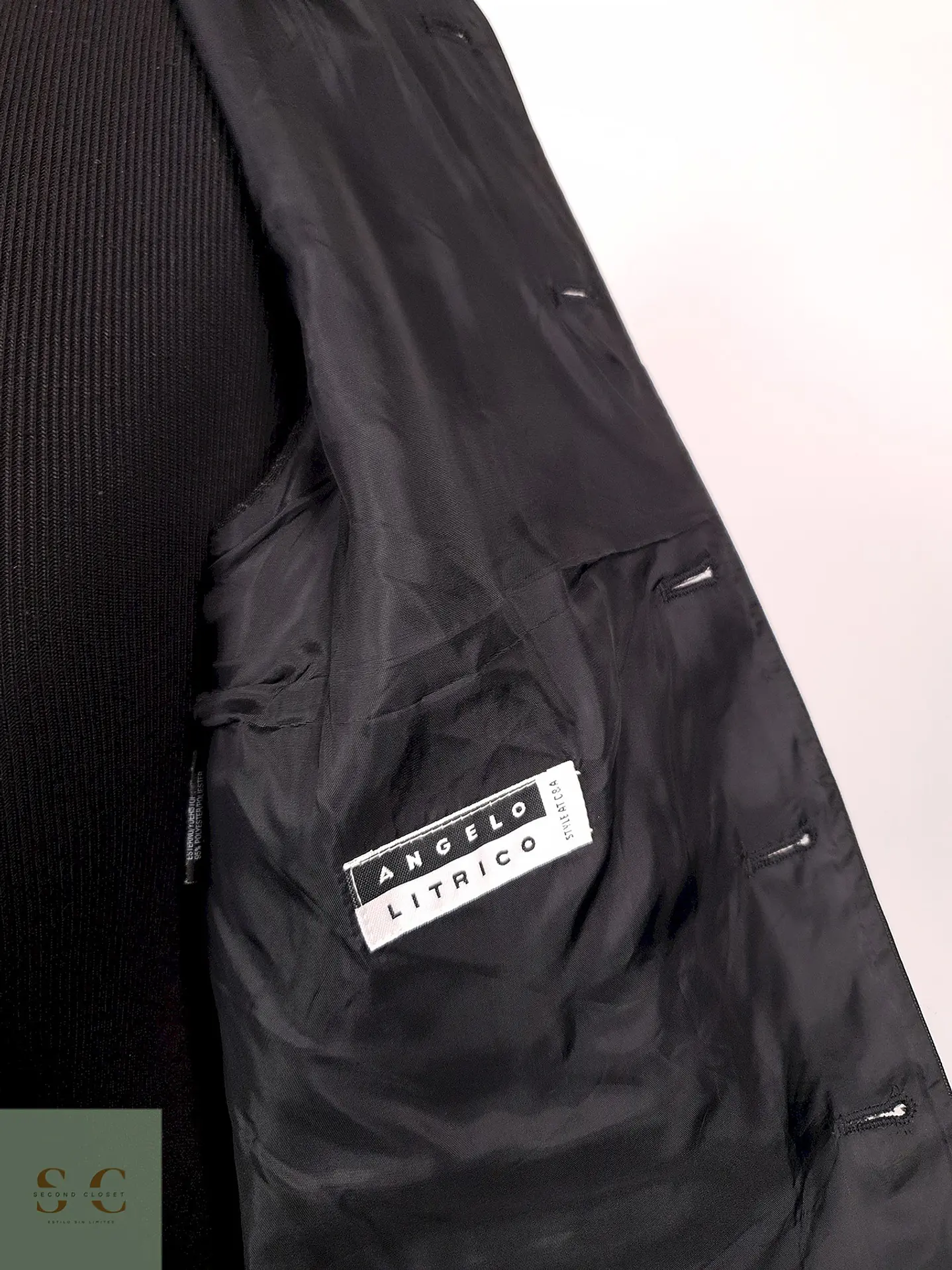 Chaleco Gilet Angelo Litrico Negro Rayas Talla S 4