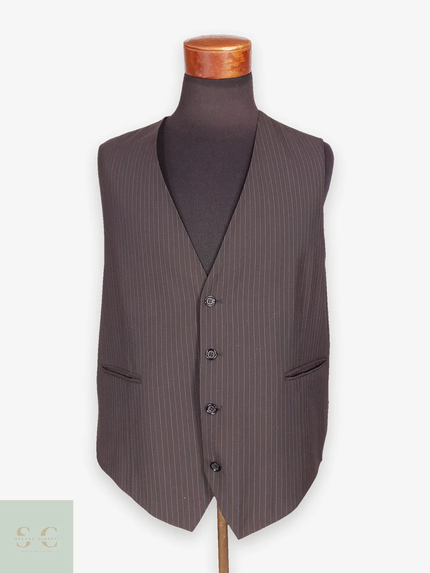 Chaleco - Gilet Canda Café Rayas Talla 2XL 1