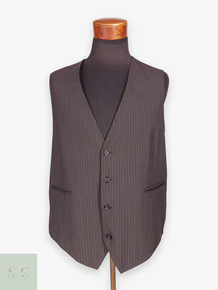 Chaleco - Gilet Canda Café Rayas Talla 2XL