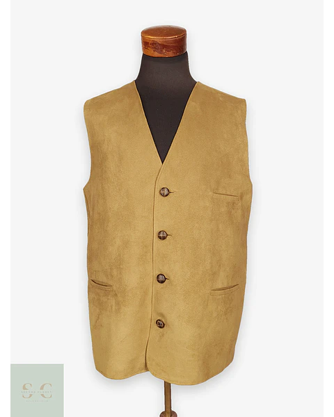 Chaleco Gilet Café Efecto Gamuza – Talla LXL