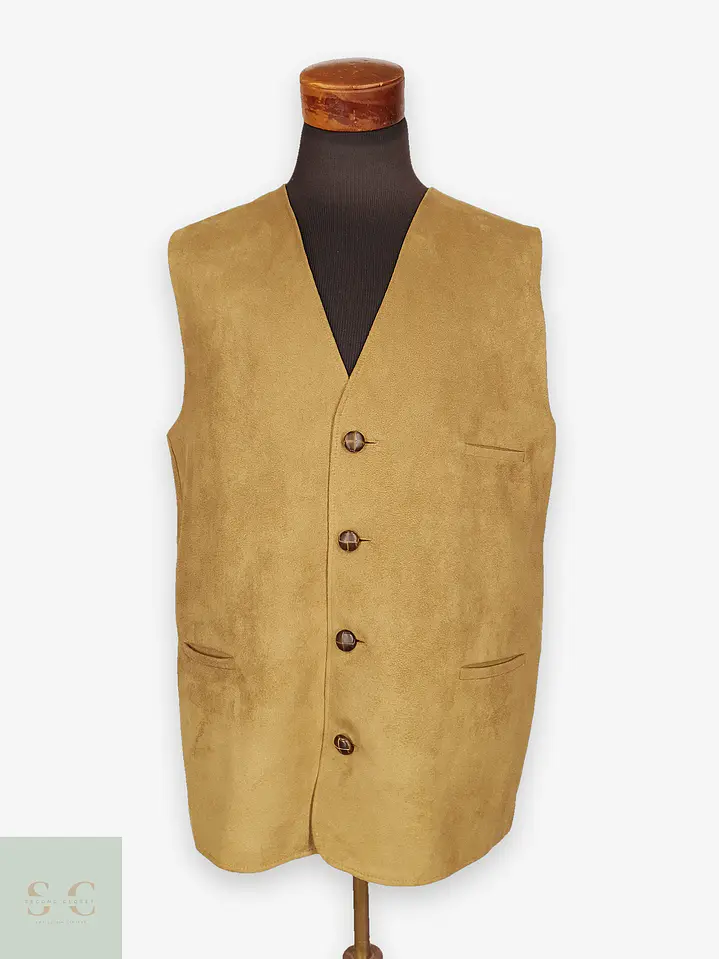 Chaleco Gilet Café Efecto Gamuza – Talla LXL 1