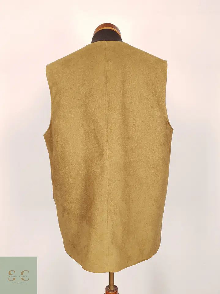 Chaleco Gilet Café Efecto Gamuza – Talla LXL 5