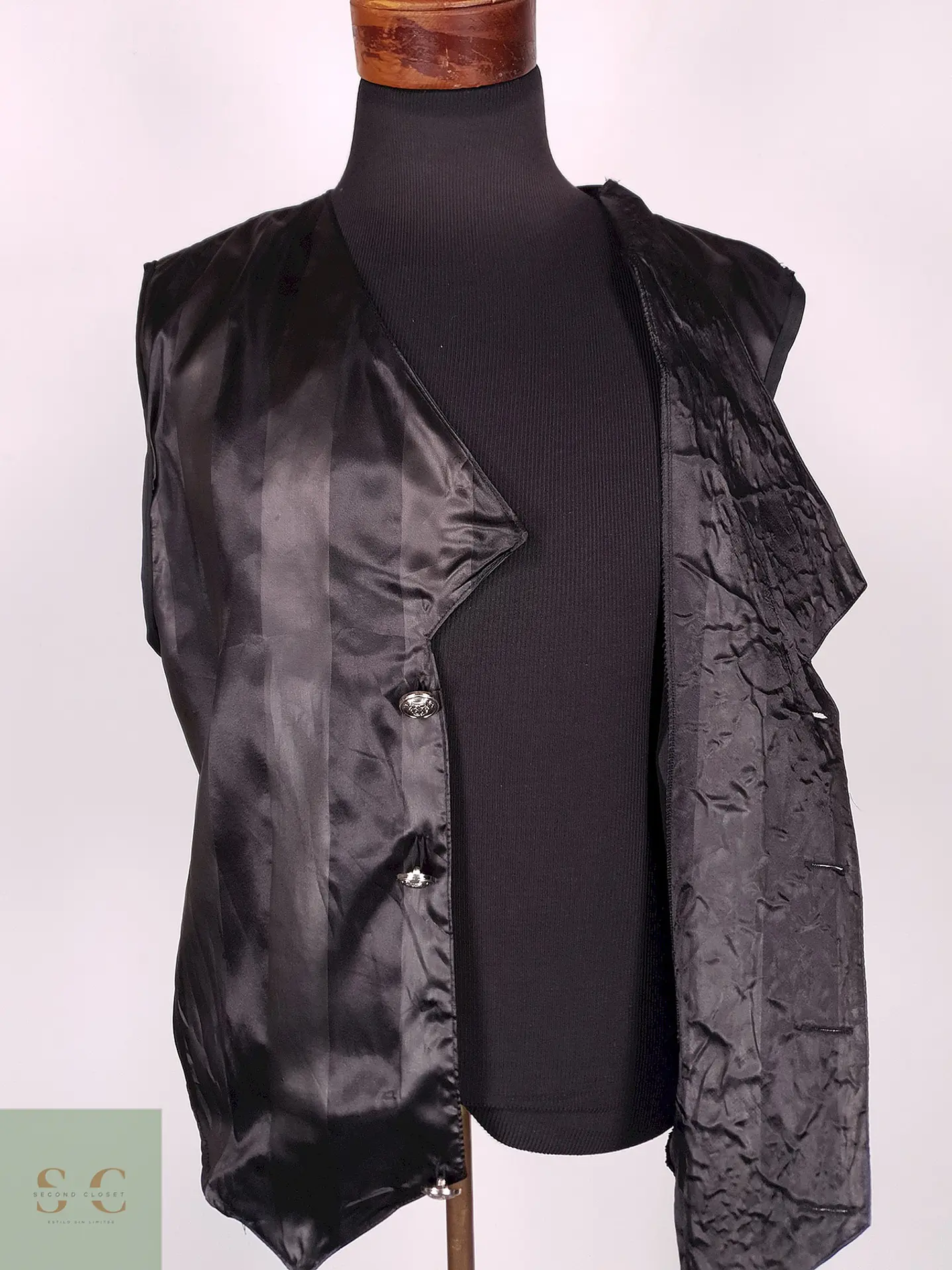 Chaleco - Gilet Negro Poliéster Talla LXL 5