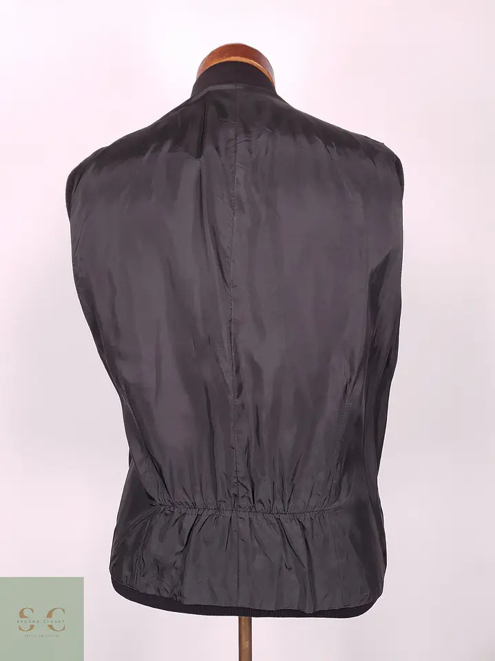 Chaleco - Gilet Plomo Gris Reversible Mezcla Lana Virgen Talla M 6