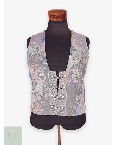 Chaleco - Gilet Flores Talla M MUJER