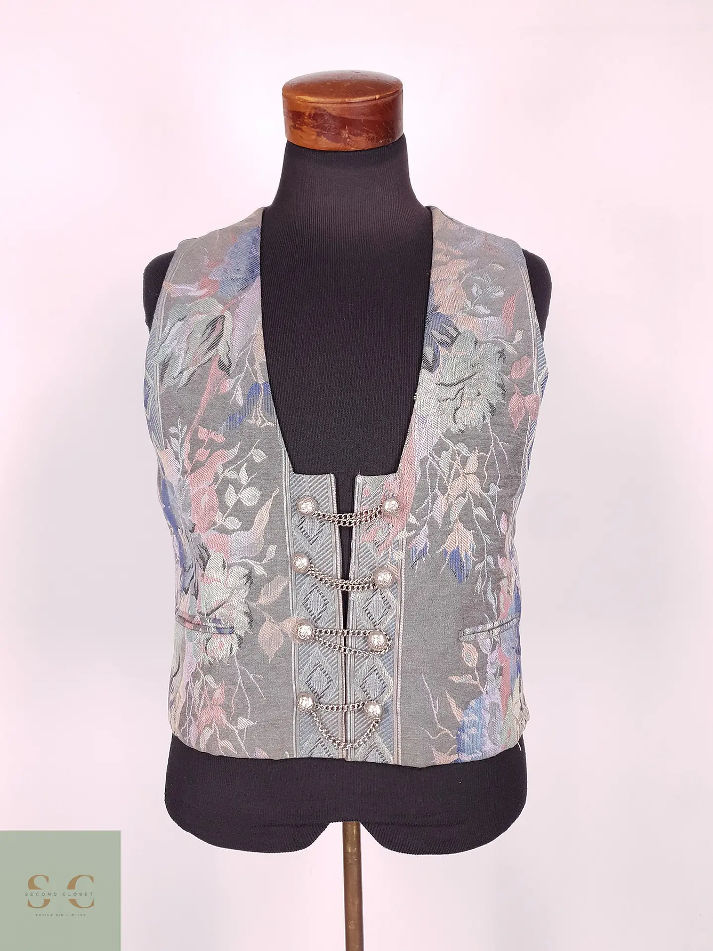 Chaleco - Gilet Flores Talla M MUJER 2