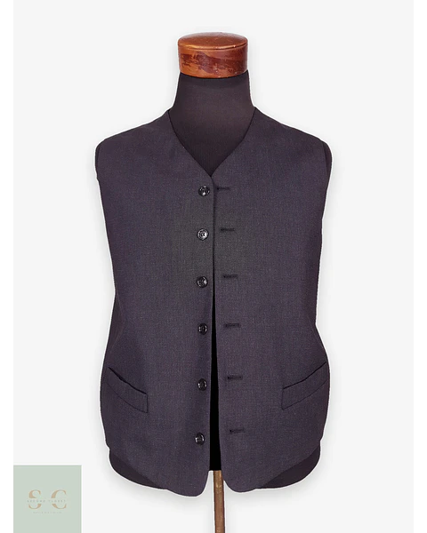 Chaleco Gilet Hopper London Grafito Lana Virgen Talla M