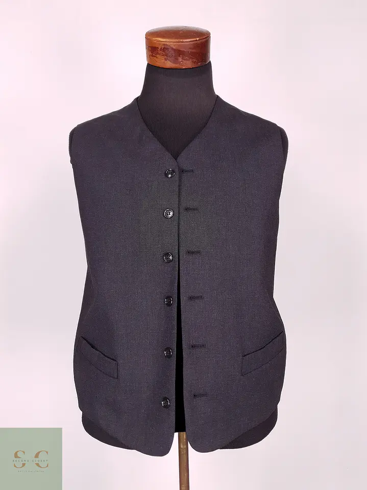 Chaleco Gilet Hopper London Grafito Lana Virgen Talla M 2