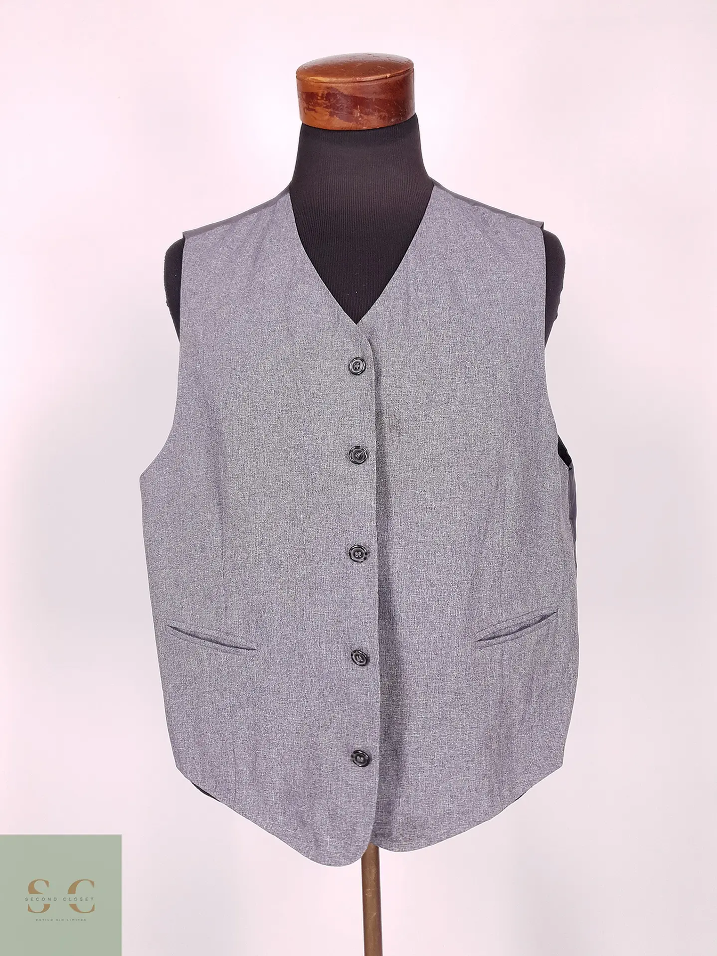 Chaleco Gilet Gris Talla LXL 2