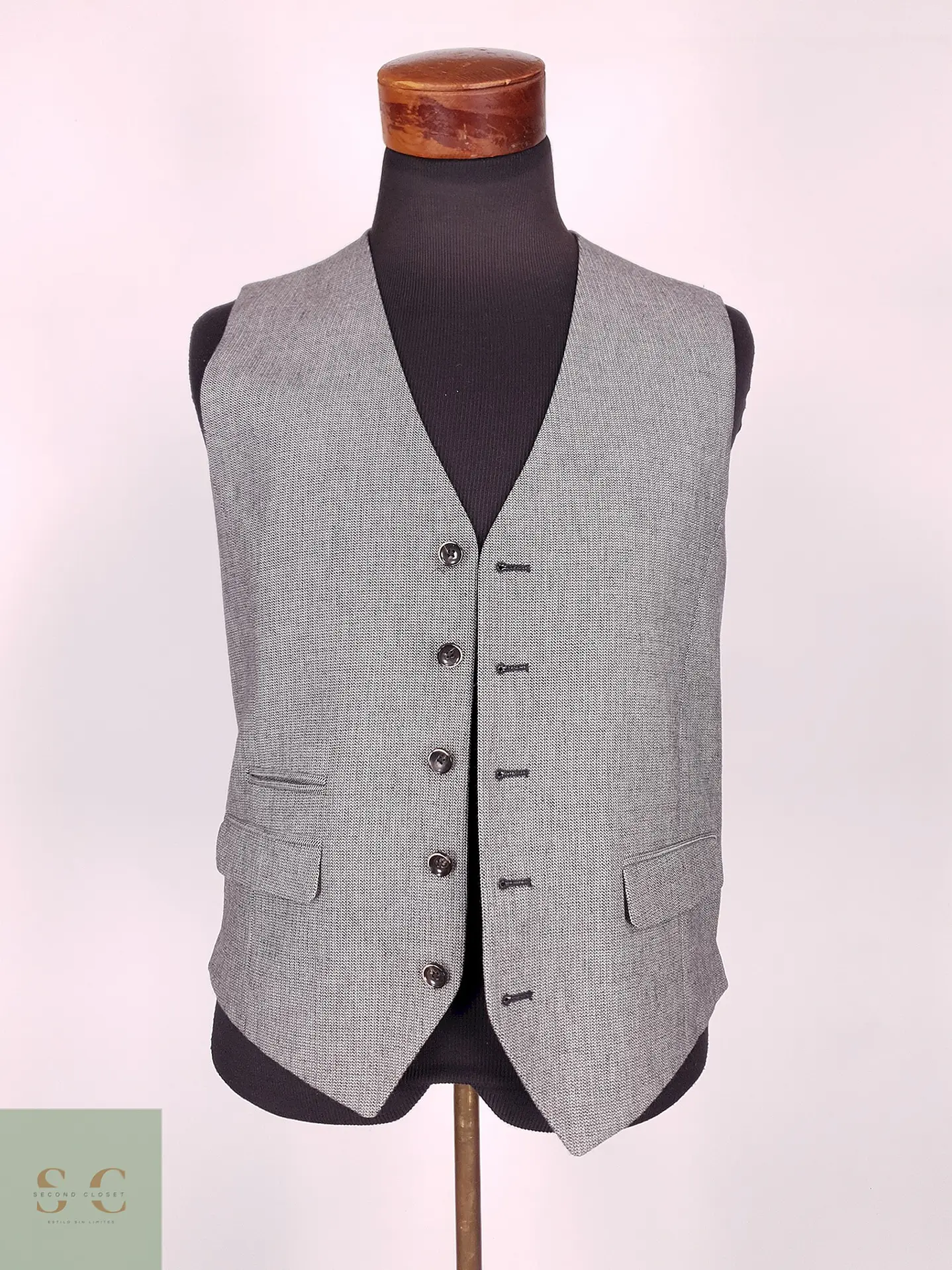 Chaleco Gilet S. Oliver Gris Lana – Talla S 2