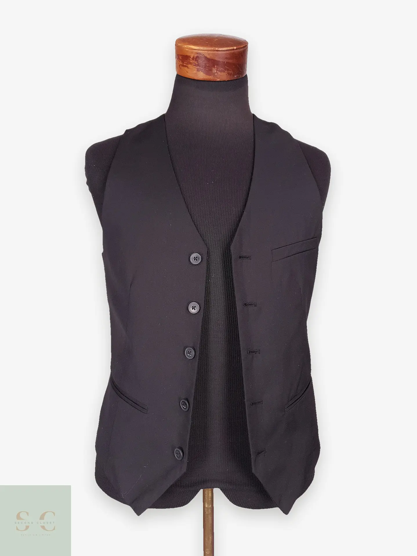 Chaleco Gilet H&M Negro Mezcla Lana – Talla XS 1
