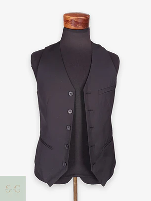 Chaleco Gilet H&M Negro Mezcla Lana – Talla XS