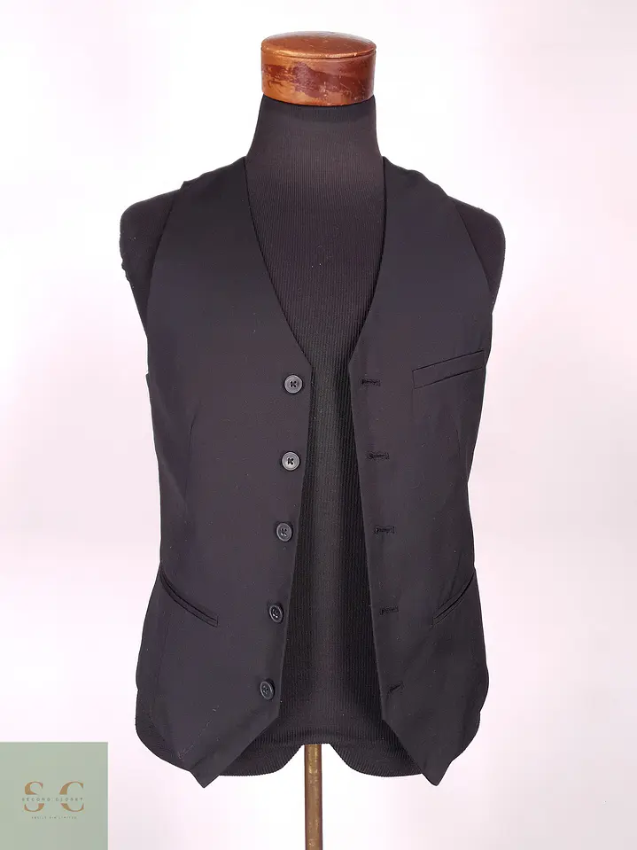 Chaleco Gilet H&M Negro Mezcla Lana – Talla XS 2