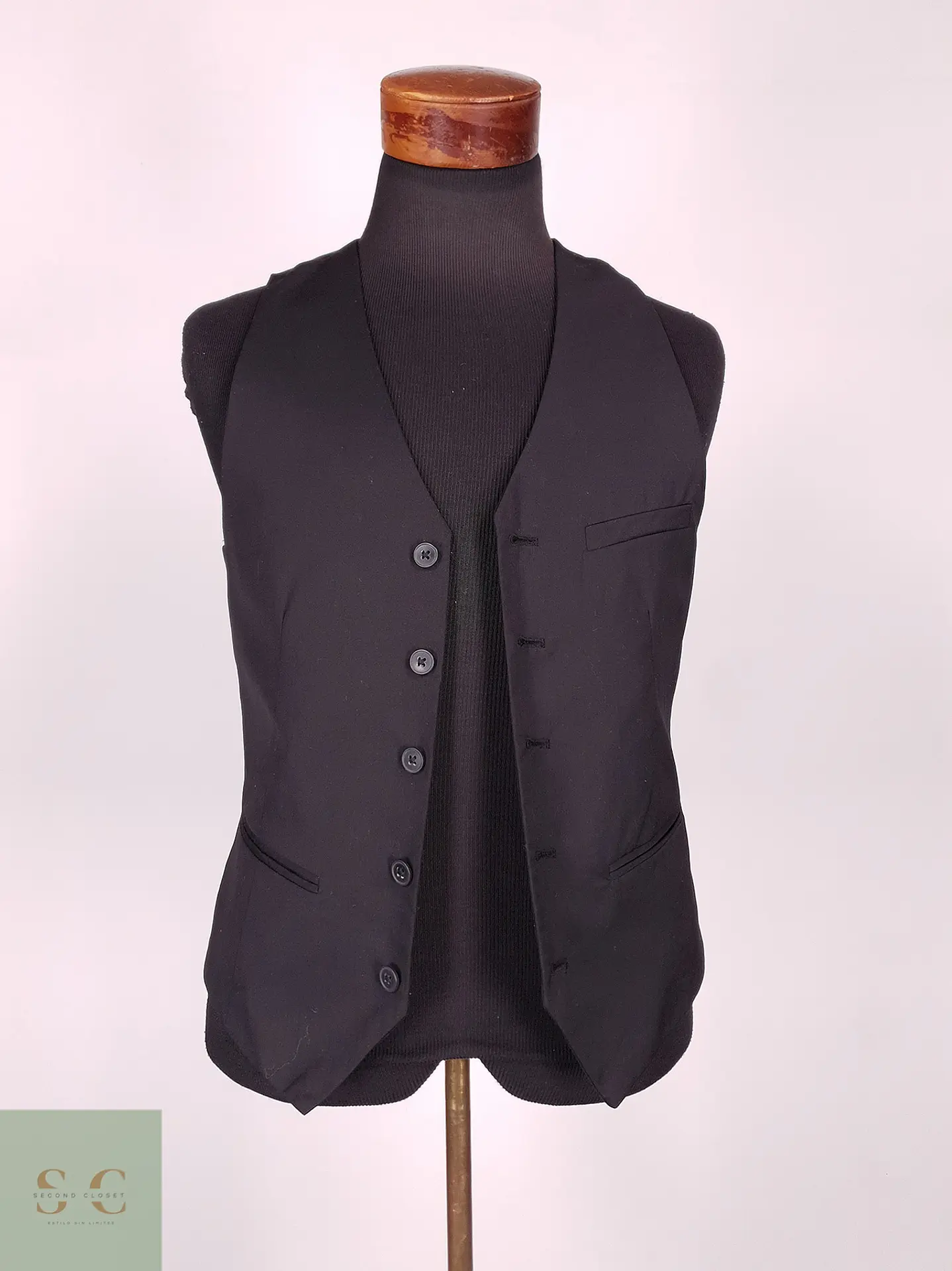 Chaleco Gilet H&M Negro Mezcla Lana – Talla XS 3