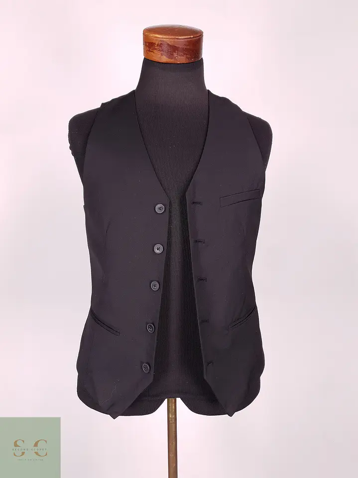 Chaleco Gilet H&M Negro Mezcla Lana – Talla XS 3