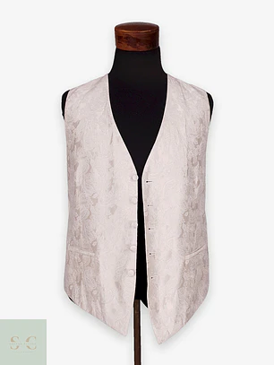 Chaleco - Gilet Wilvorst Blanco Hueso Botones Forrados Talla SM