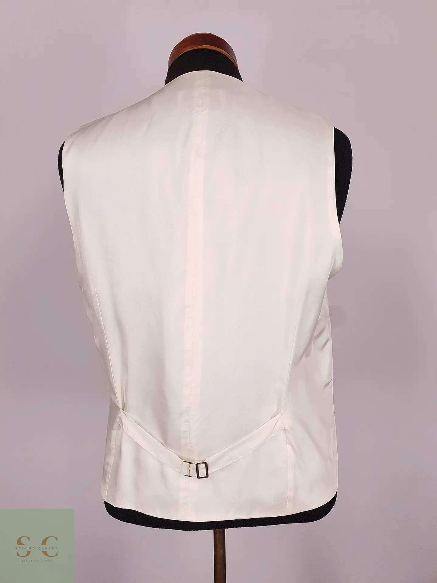 Chaleco - Gilet Wilvorst Blanco Hueso Botones Forrados Talla SM 5