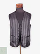 Chaleco - Gilet C&A Negro Rayas Plomo Reversible Talla S - Miniatura 1