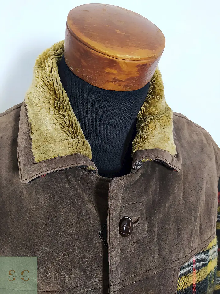 Chaqueta Cuero y Lana Vintage TALLA XL 5