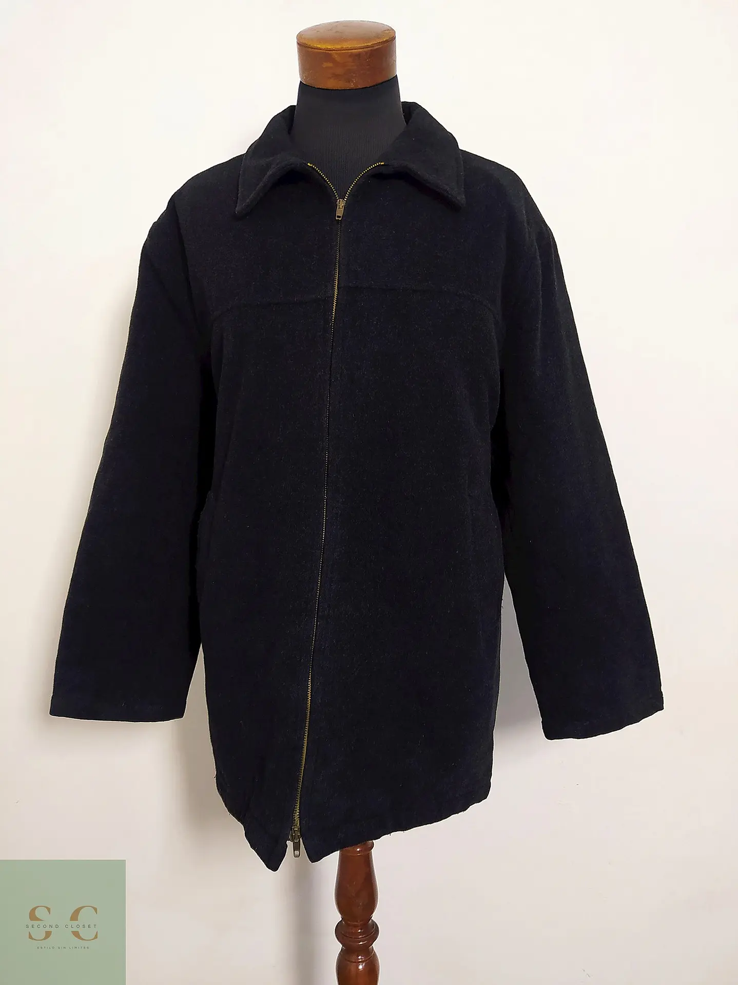 Abrigo Chaquetón Pull & Bear Lana Hombre TALLA XL 4