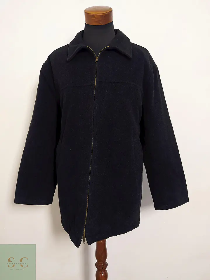 Abrigo Chaquetón Pull & Bear Lana Hombre TALLA XL 4