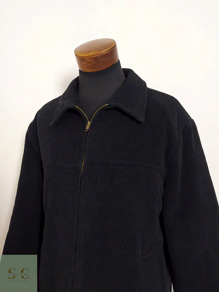 Abrigo Chaquetón Pull & Bear Lana Hombre TALLA XL 5