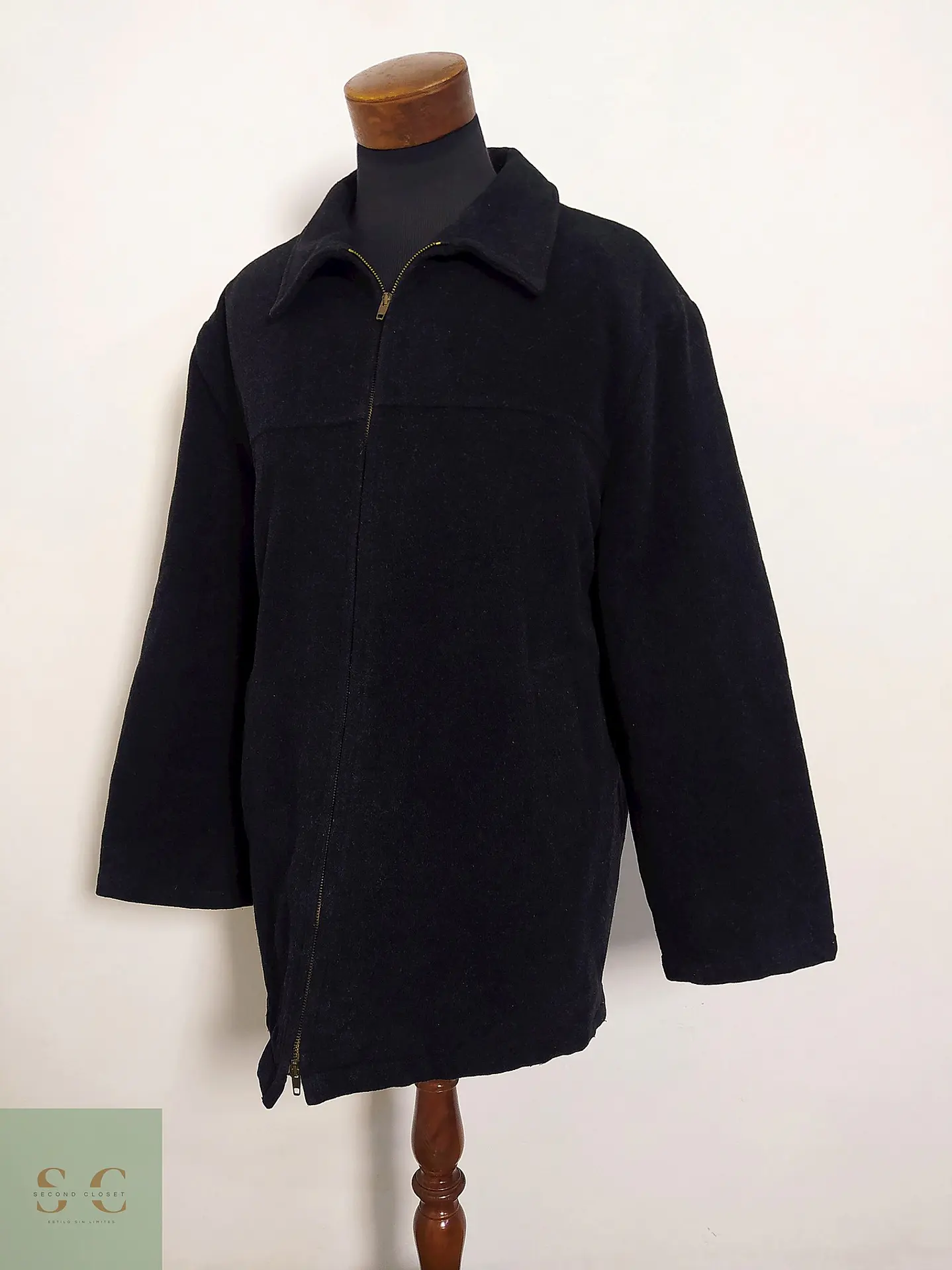 Abrigo Chaquetón Pull & Bear Lana Hombre TALLA XL 6