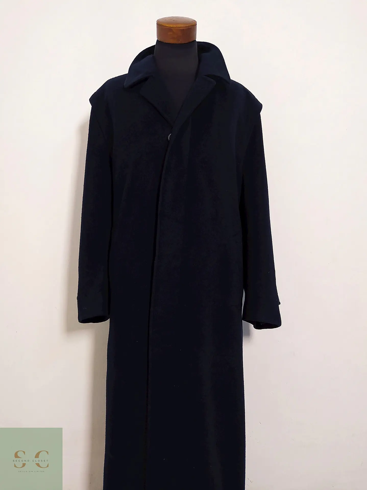 Abrigo Largo Westbury Azul Oscuro – Lana Blend Premium – Talla 2XL 5