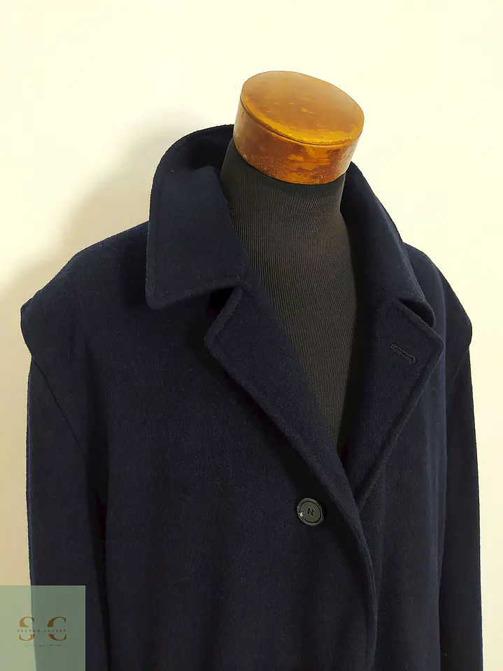 Abrigo Largo Westbury Azul Oscuro – Lana Blend Premium – Talla 2XL 9