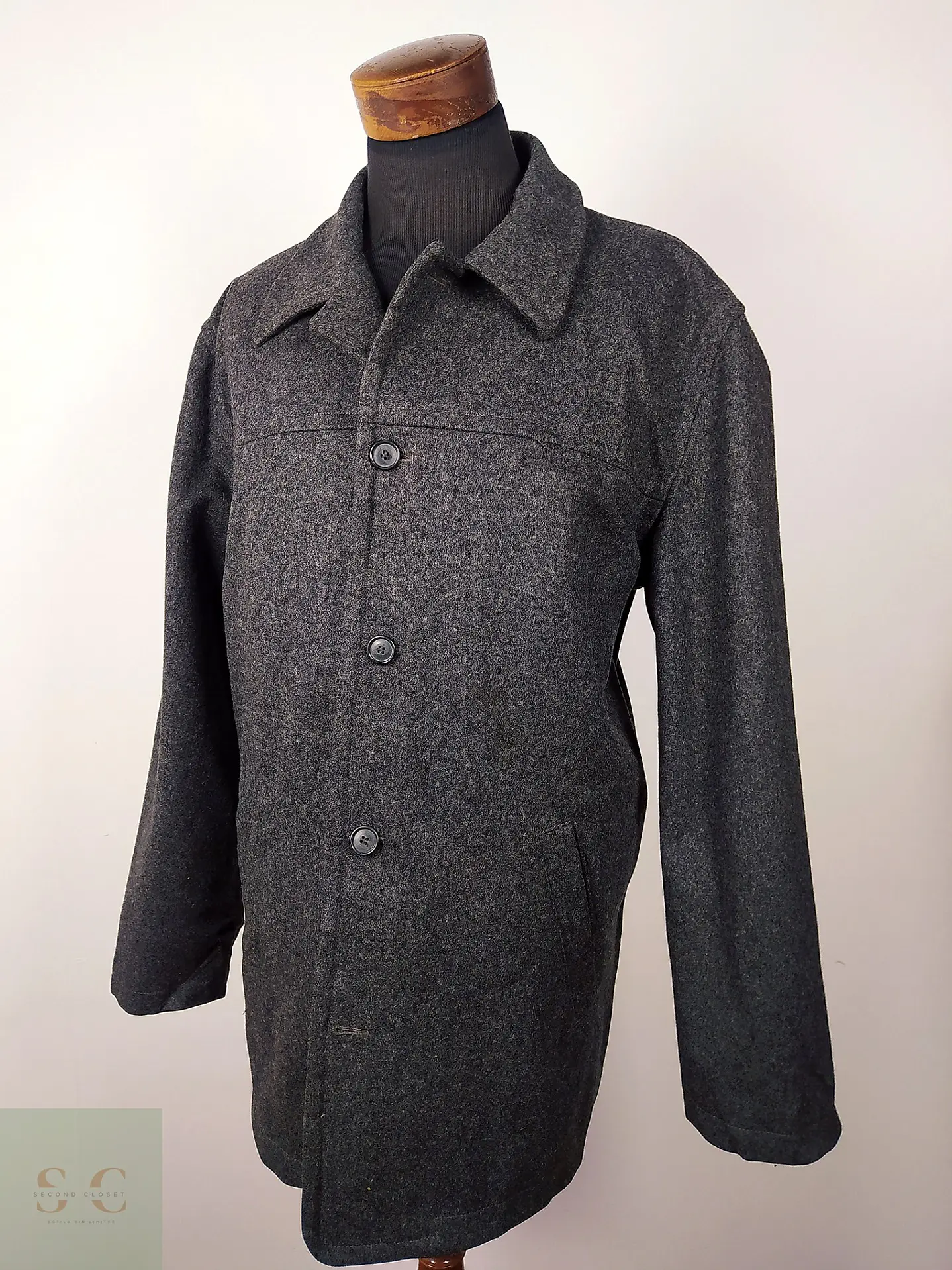 Abrigo lana hombre Talla XXL J CREW PLOMO - GG21 3