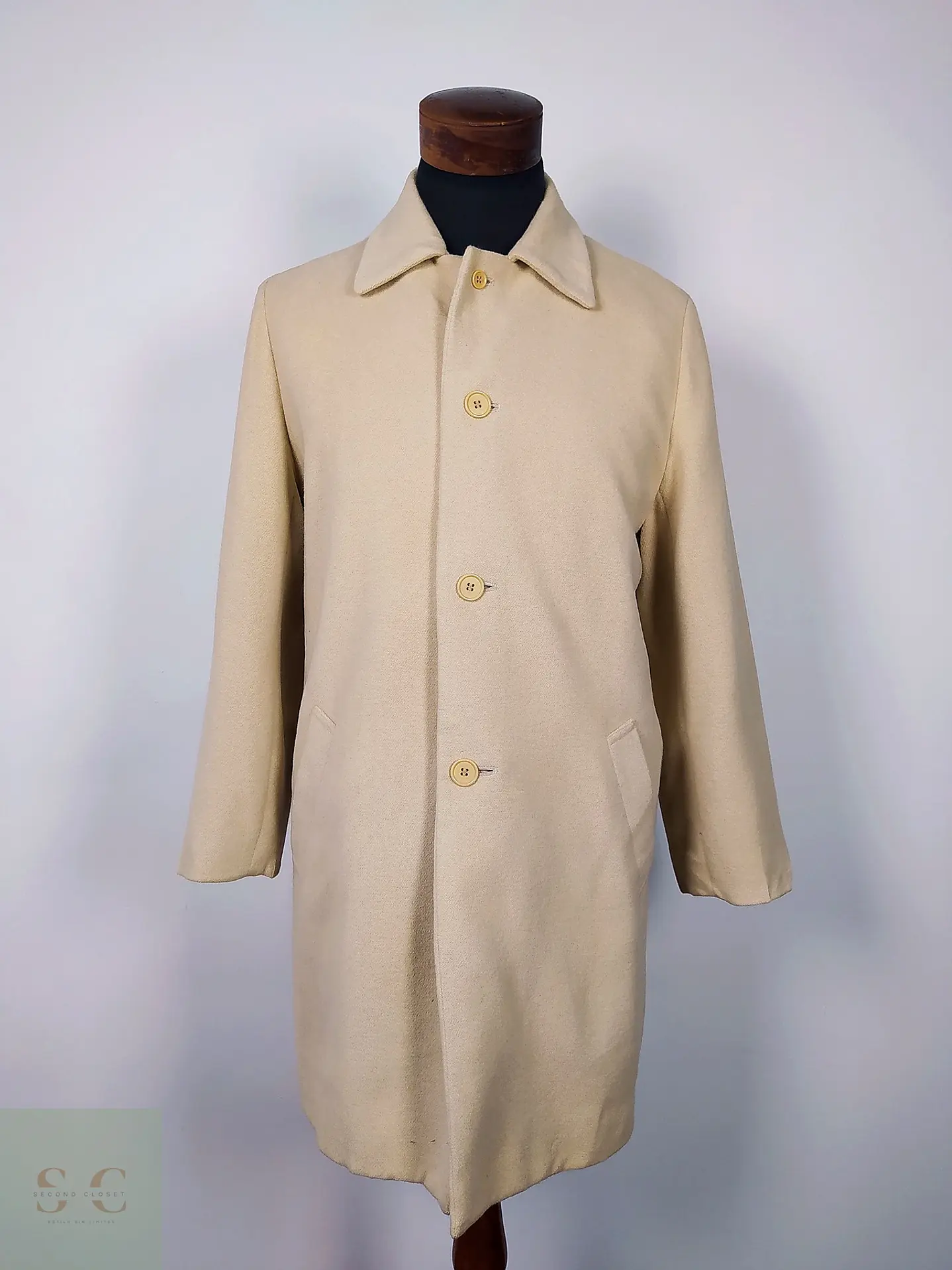 Abrigo Japonés lana y angora crudo Talla SM Kinari 13  2