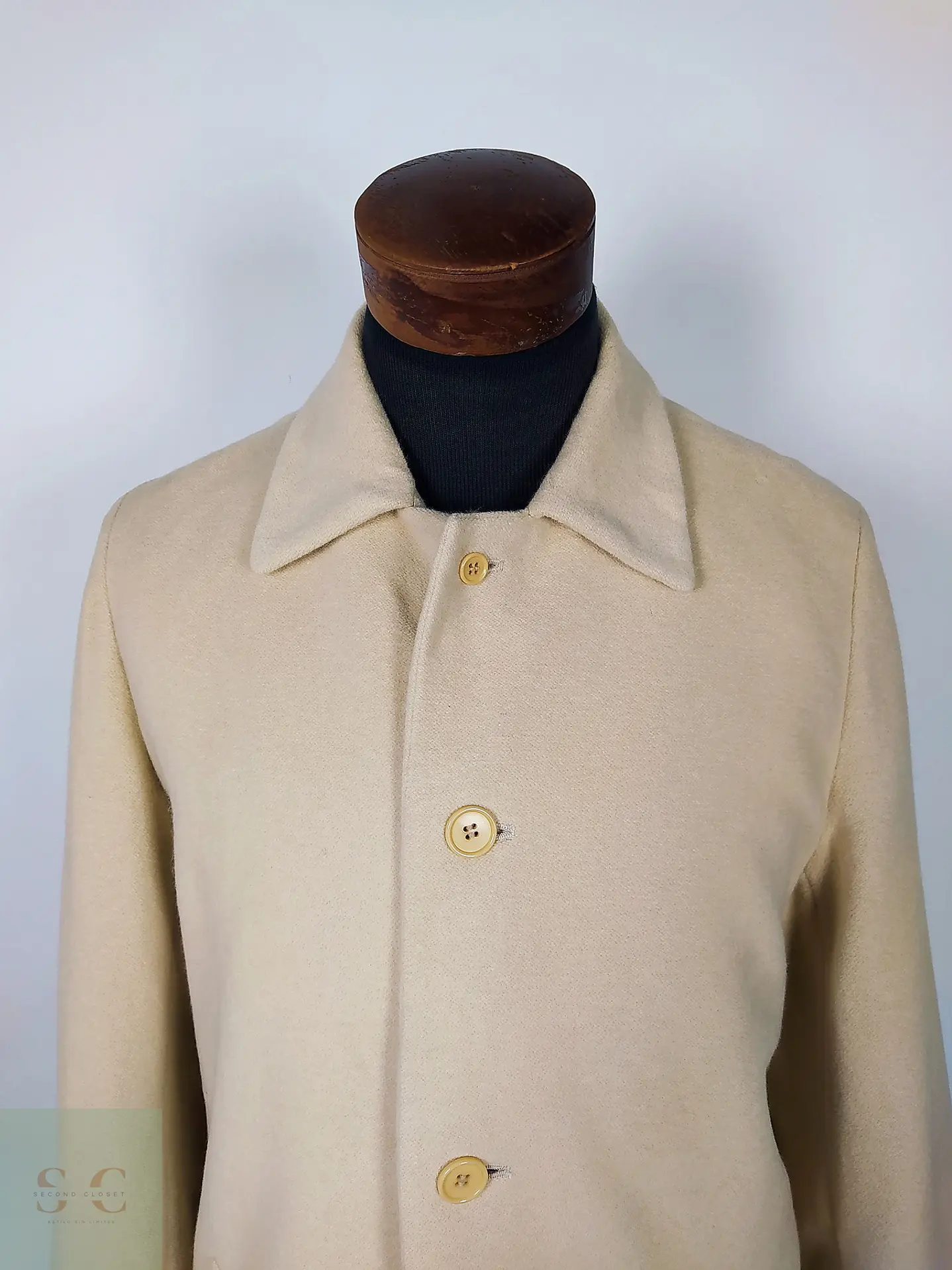 Abrigo Japonés lana y angora crudo Talla SM Kinari 13  5