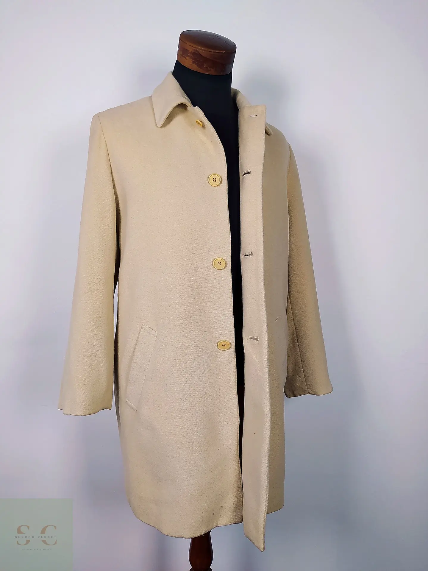 Abrigo Japonés lana y angora crudo Talla SM Kinari 13  7