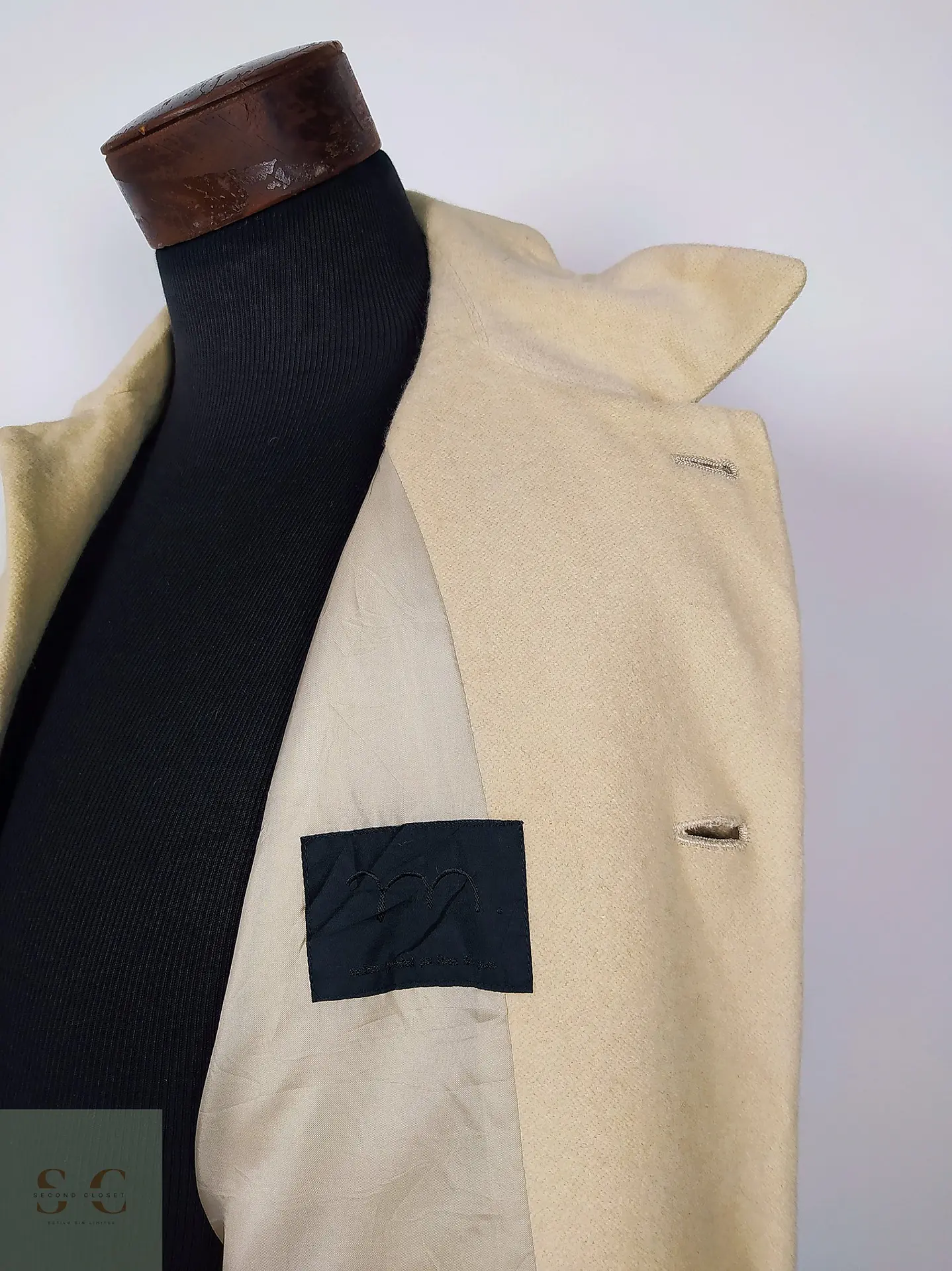 Abrigo Japonés lana y angora crudo Talla SM Kinari 13  8